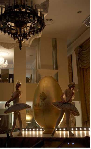 FABERGÉ. 2007 sees the legendary Jeweller Fabergé open its fi rst stand-alone store outside of Russia. Located in Martin Place, Sydney. The brief is to create a launch event over two nights where guests feel they are breathing the same air as the Tsars of Russia.