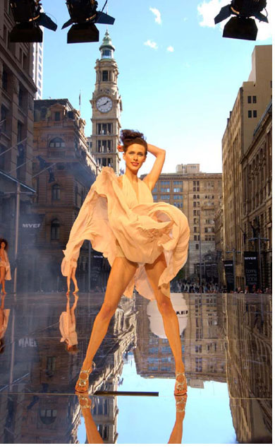 THE MYER SHOWS. S/S 04 – Martin Place, Sydney. A/W 04 – The Sydney Theatre, Sydney. S/S 05 – Martin Place, Sydney. A/W 05 – Central City Film Studios, Melbourne. S/S 06 – Royal Hall of Industries, Sydney