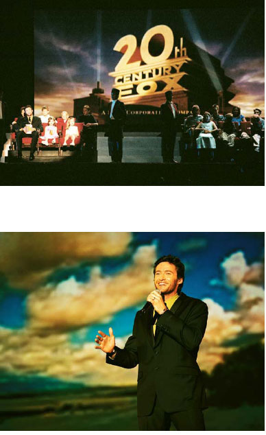 THE INTERNATIONAL LAUNCH FOX STUDIOS AUSTRALIA. My task was to write a creative treatment, to produce the show I had written and designed its sets and costumes. This 70-minute stage spectacular was viewed live by five thousand members of the Australian fi lm industry, while simultaneously broadcast live on prime time nationally and across 35 FOX media outlets worldwide.