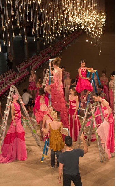 MICHELLE JANK SHOW 2005. Little did I know that when Michelle asked me to do her show it would be the highlight of all my fashion work, Michelle puts all the best talent together, Dottie, Brent Lawler, Seymour Butts, Jason Capobianco, Peter Phillips it was a rare and beautiful show. Photography by Richard Freeman.